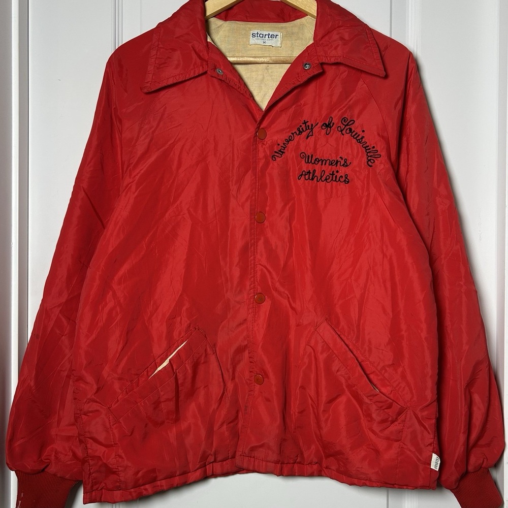 Starter Vintage 70s Red University of Louisville Women's Athletics Coach Jacket